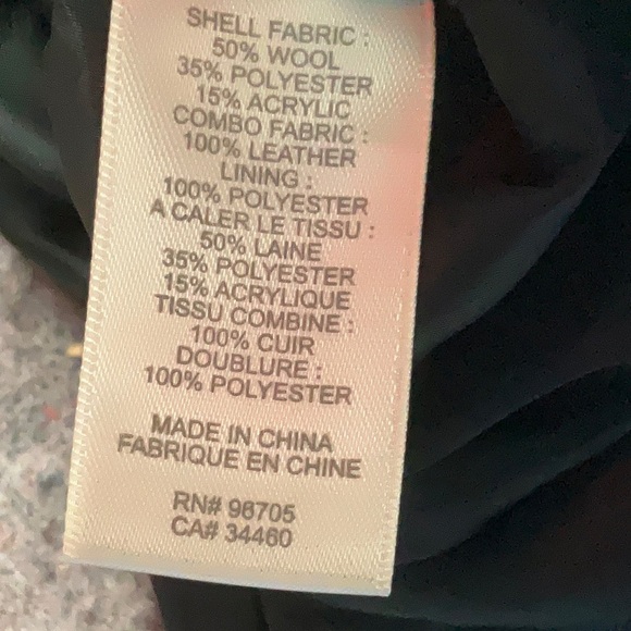 Rebecca Taylor Black Leather Wool Leopard Animal Print Dress Size 10 Medium M - Picture 7 of 8